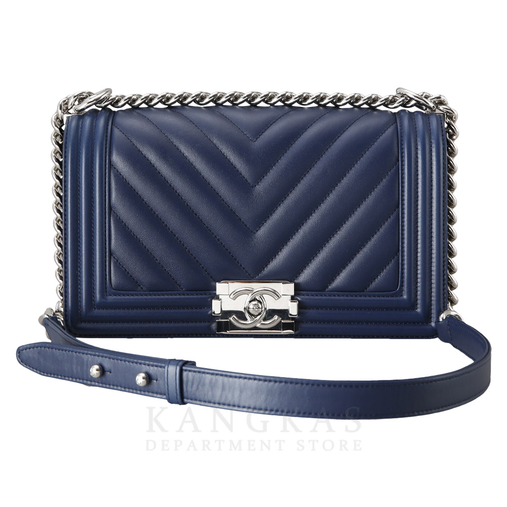 CHANEL(USED)샤넬 램스킨 쉐브론 보이샤넬 미듐