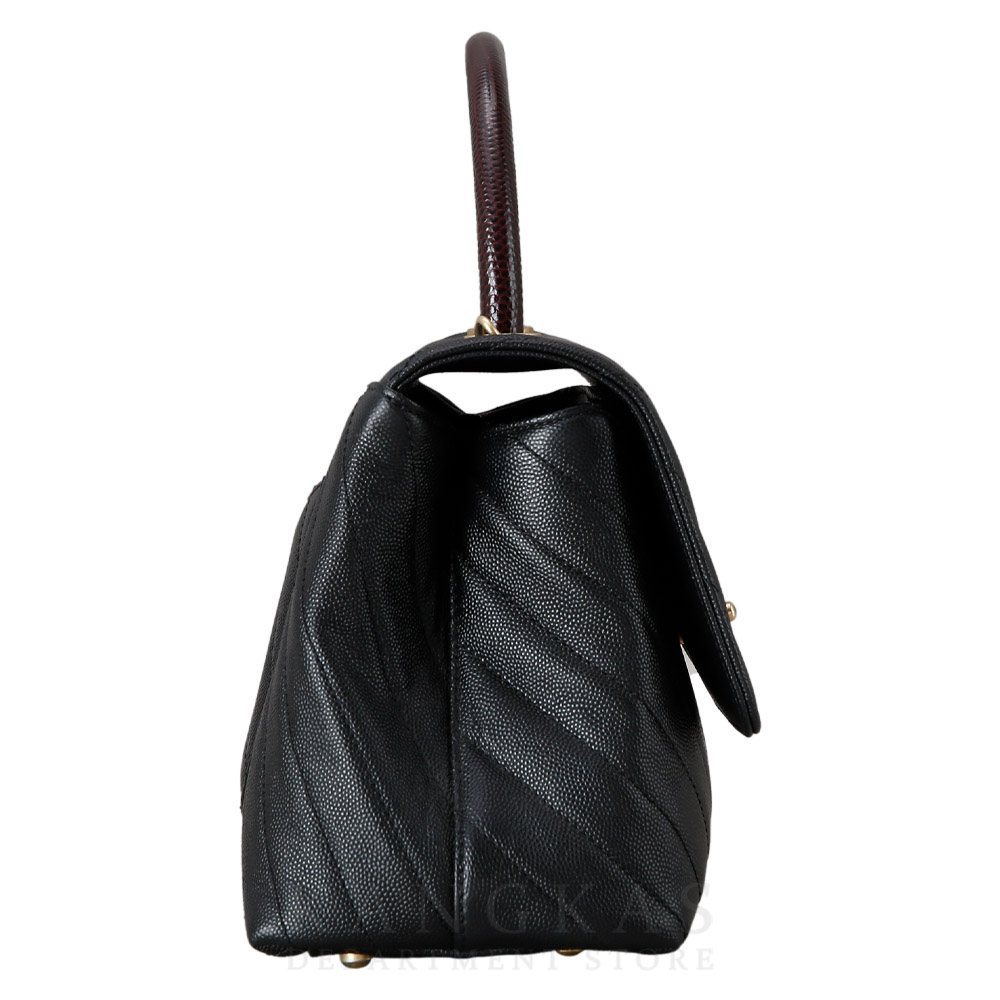 CHANEL(USED)샤넬 쉐브론 코코핸들 미듐 리자드핸들