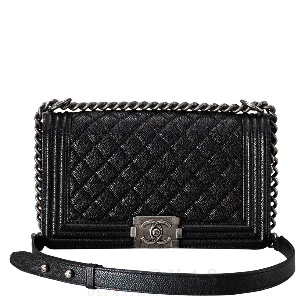 CHANEL(USED)샤넬 캐비어 보이샤넬 미듐