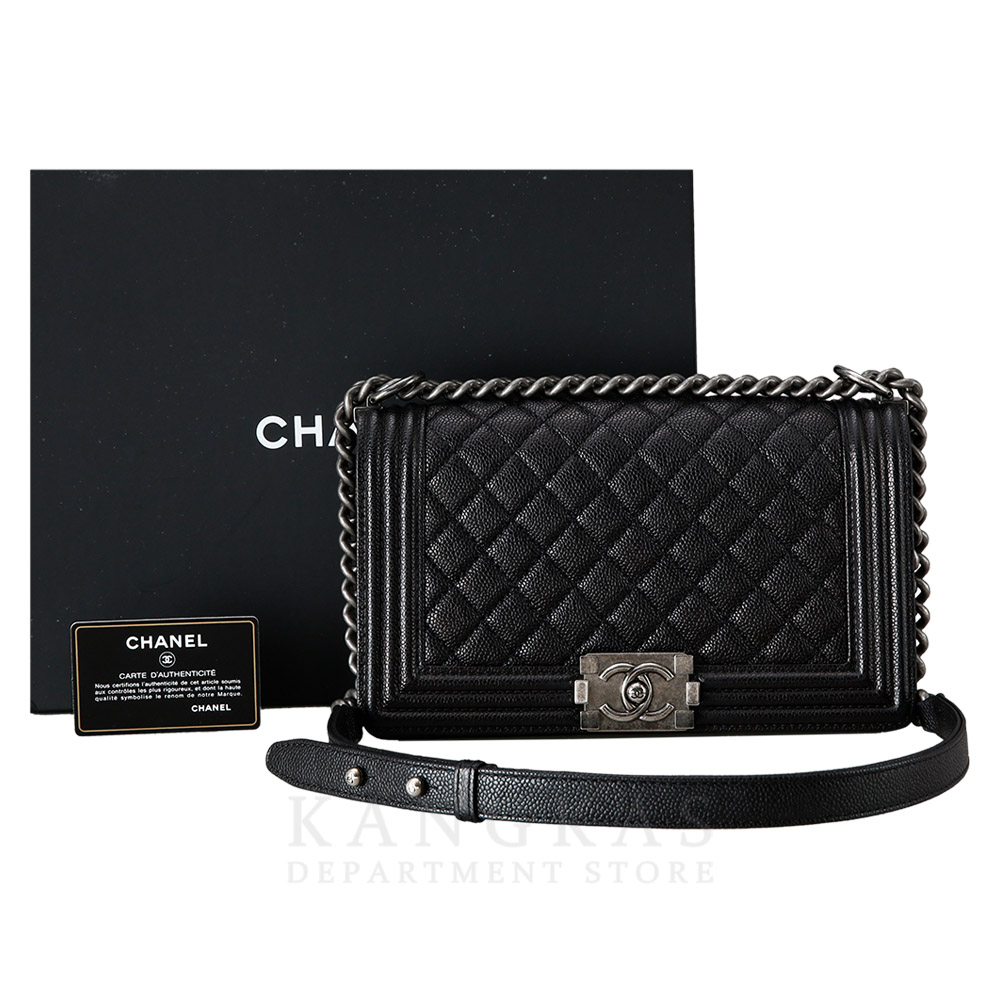 CHANEL(USED)샤넬 캐비어 보이샤넬 미듐