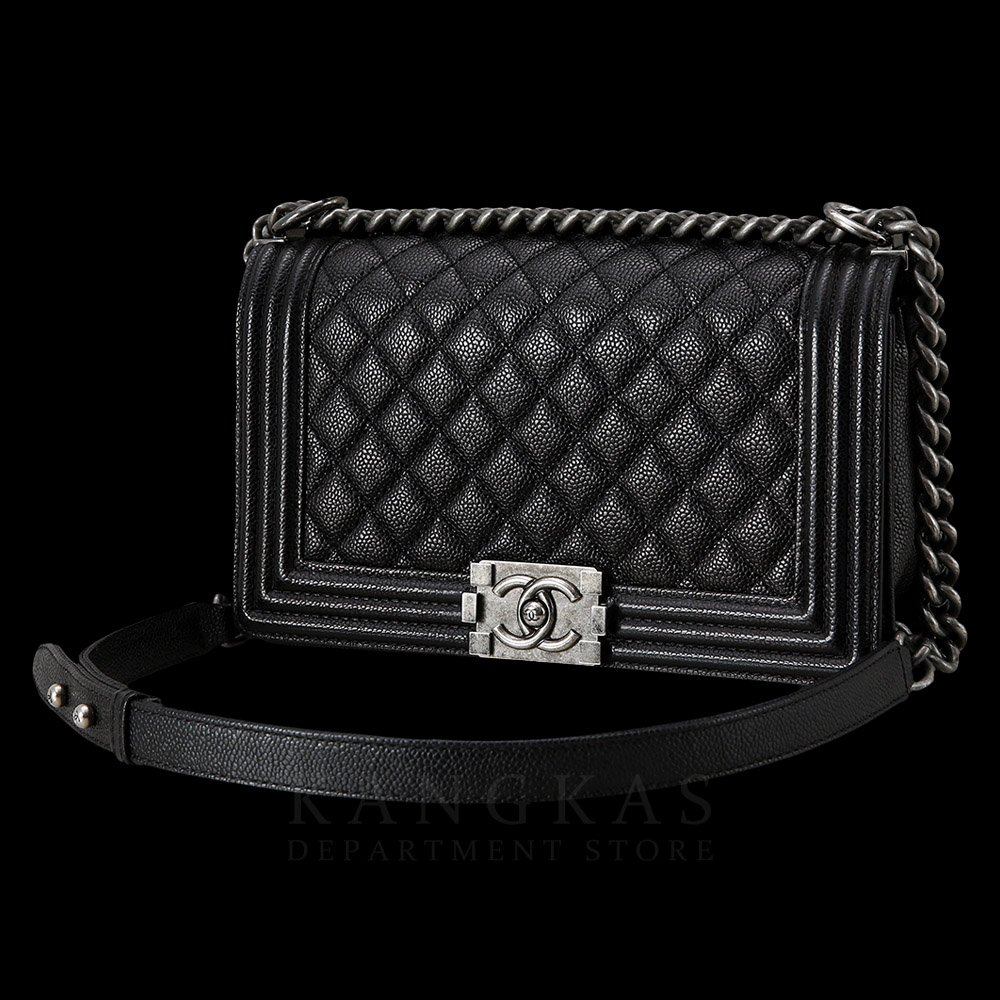 CHANEL(USED)샤넬 캐비어 보이샤넬 미듐