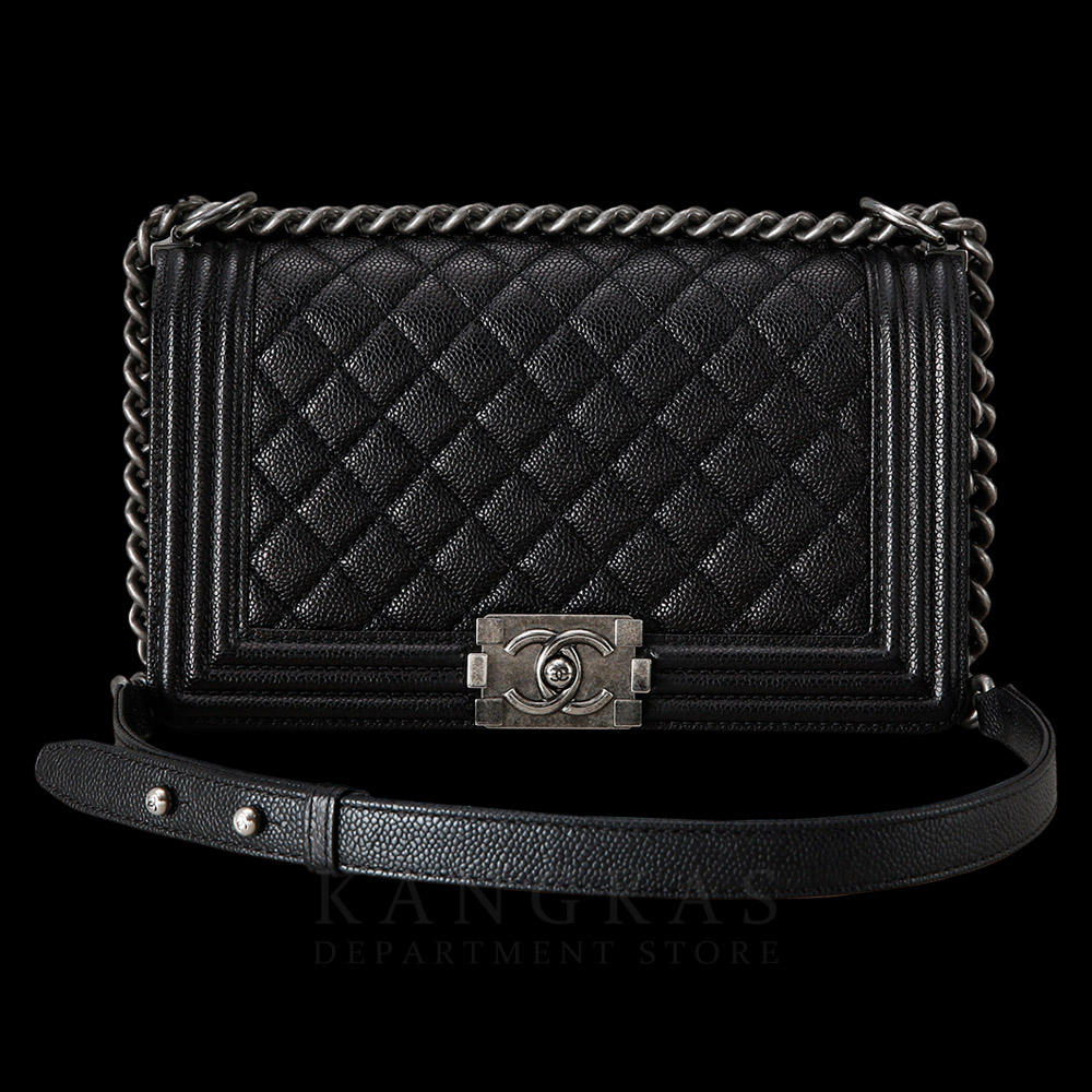 CHANEL(USED)샤넬 캐비어 보이샤넬 미듐