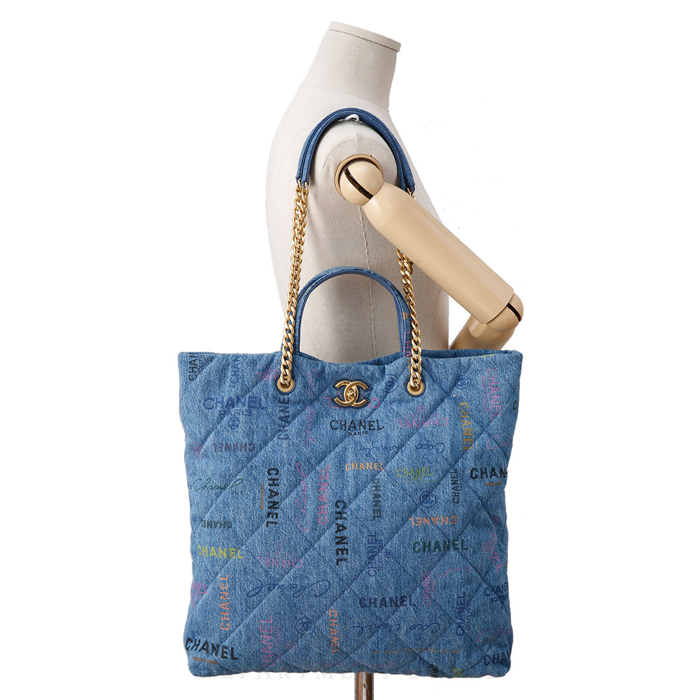 CHANEL(USED)샤넬 시즌 데님 체인 쇼퍼백