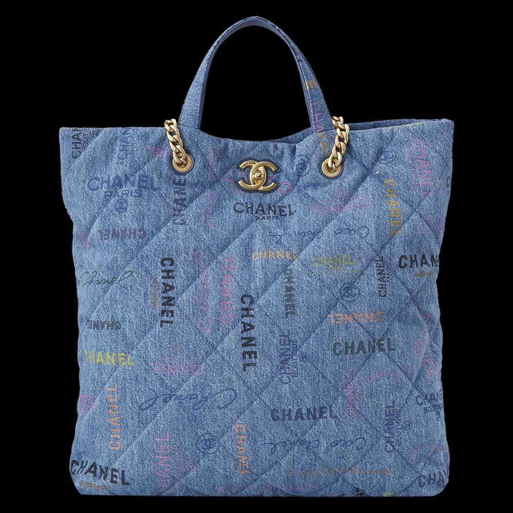 CHANEL(USED)샤넬 시즌 데님 체인 쇼퍼백