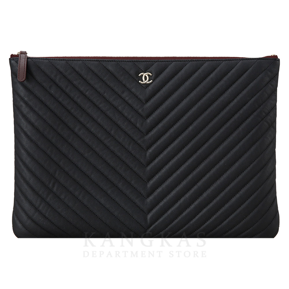 CHANEL(USED)샤넬 쉐브론 클래식 클러치 라지
