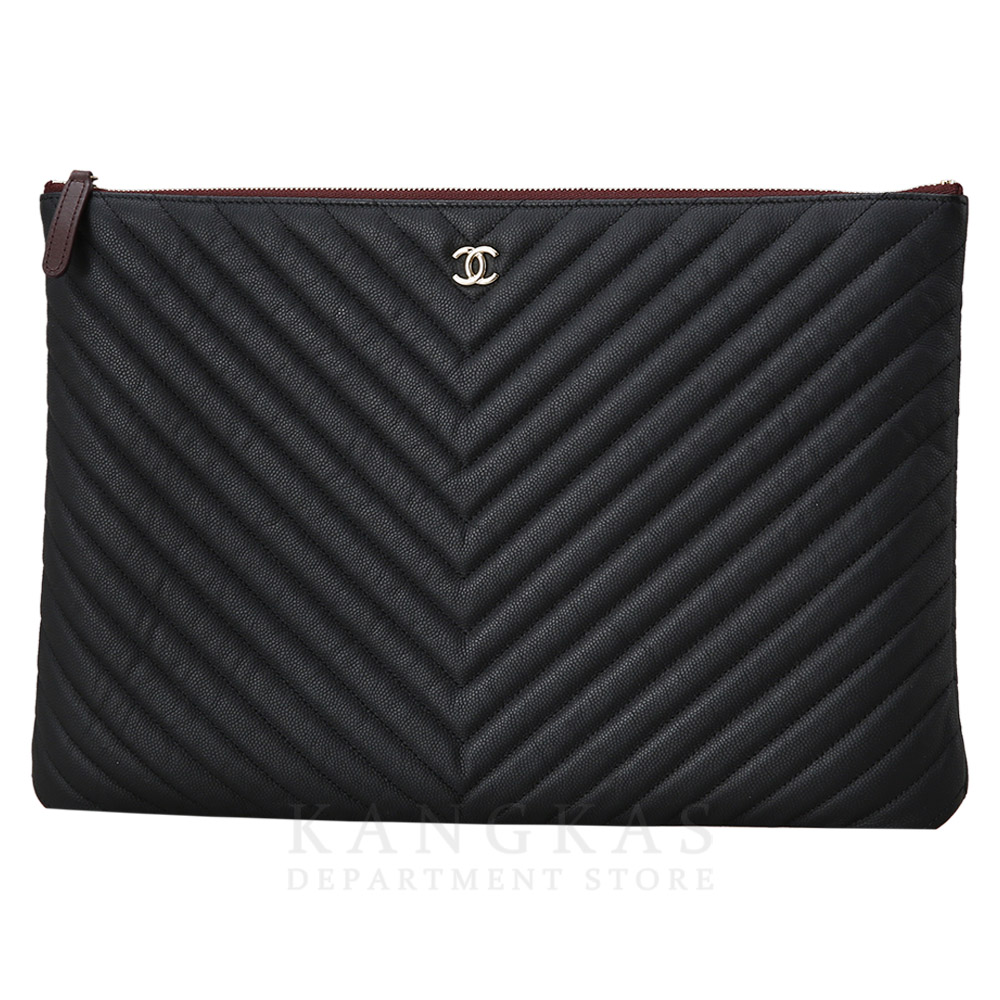CHANEL(USED)샤넬 쉐브론 클래식 클러치 라지