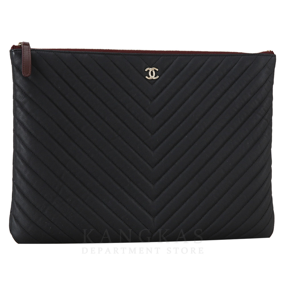 CHANEL(USED)샤넬 쉐브론 클래식 클러치 라지
