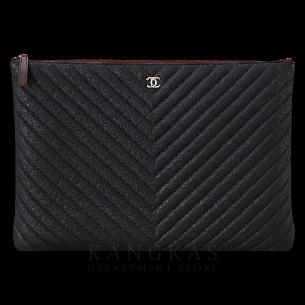 CHANEL(USED)샤넬 쉐브론 클래식 클러치 라지