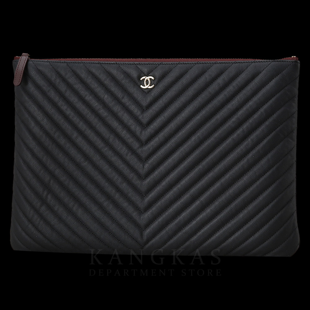 CHANEL(USED)샤넬 쉐브론 클래식 클러치 라지