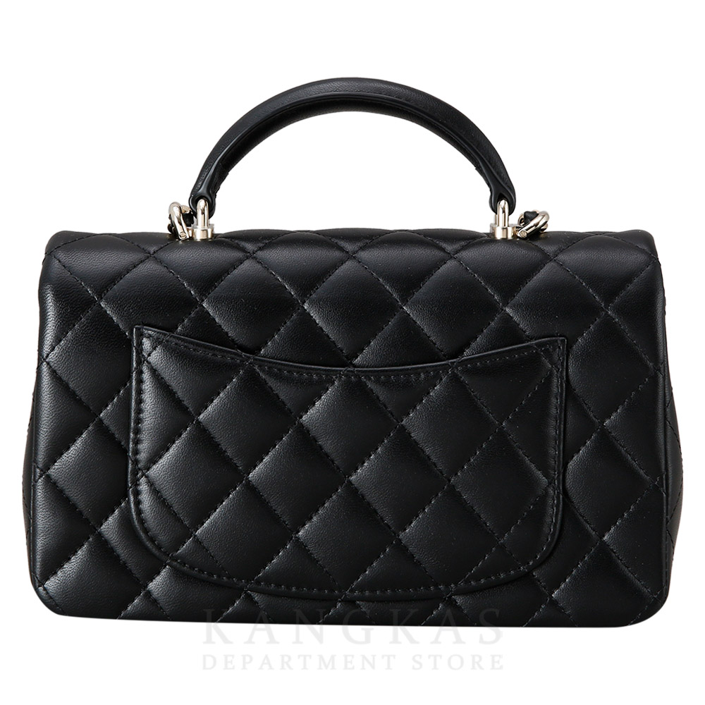 CHANEL(USED)샤넬 램스킨 클래식 뉴미니 탑핸들