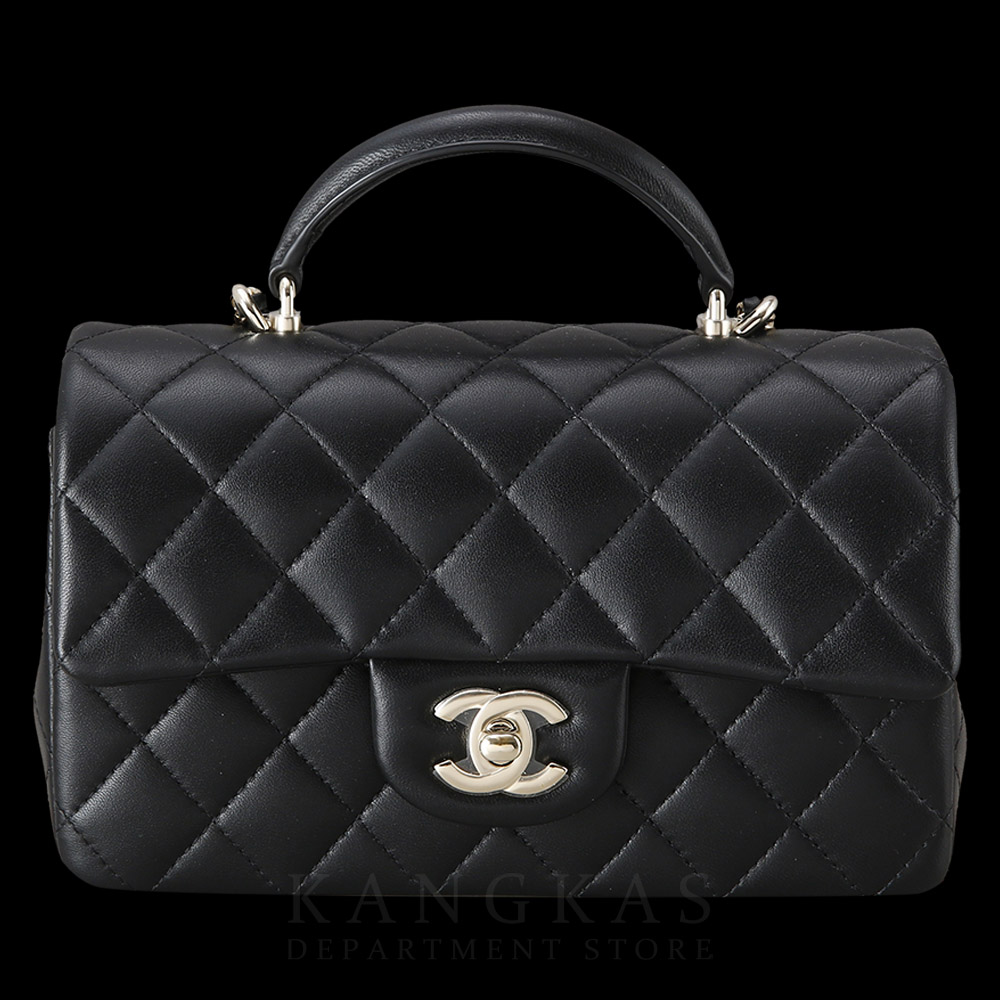 CHANEL(USED)샤넬 램스킨 클래식 뉴미니 탑핸들