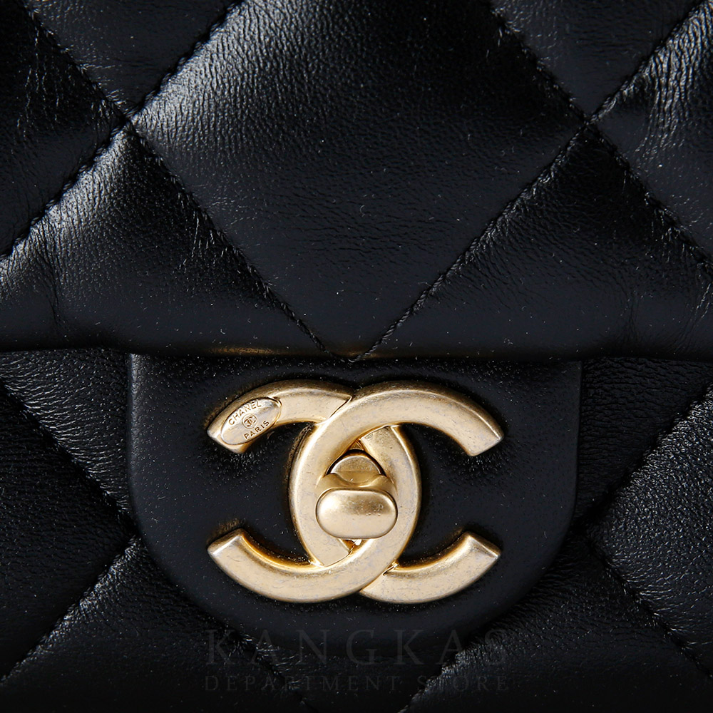 CHANEL(USED)샤넬 시즌 레더 체인 플랩백