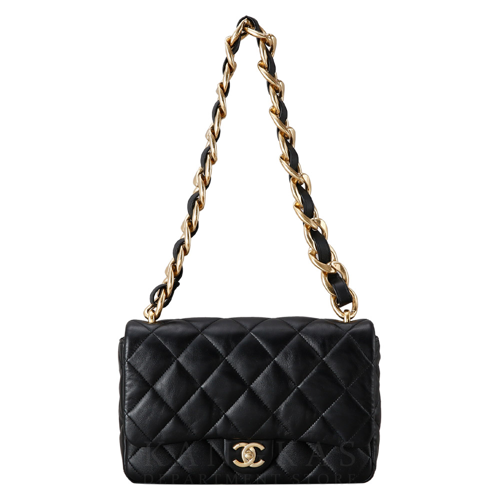 CHANEL(USED)샤넬 시즌 레더 체인 플랩백