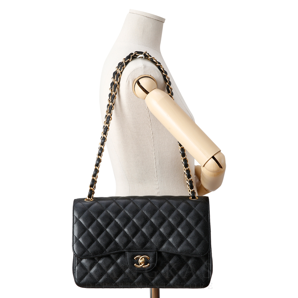 CHANEL(USED)샤넬 A58600 캐비어 클래식 점보 플랩백
