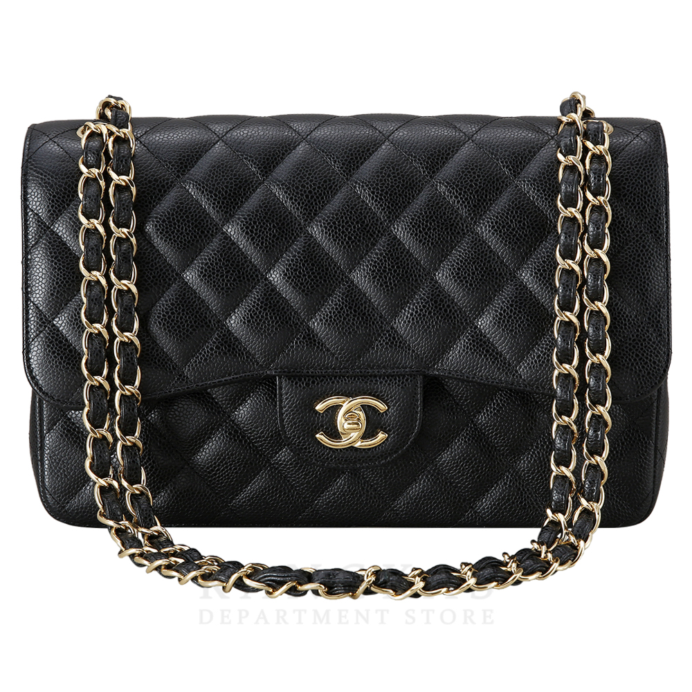 CHANEL(USED)샤넬 A58600 캐비어 클래식 점보 플랩백
