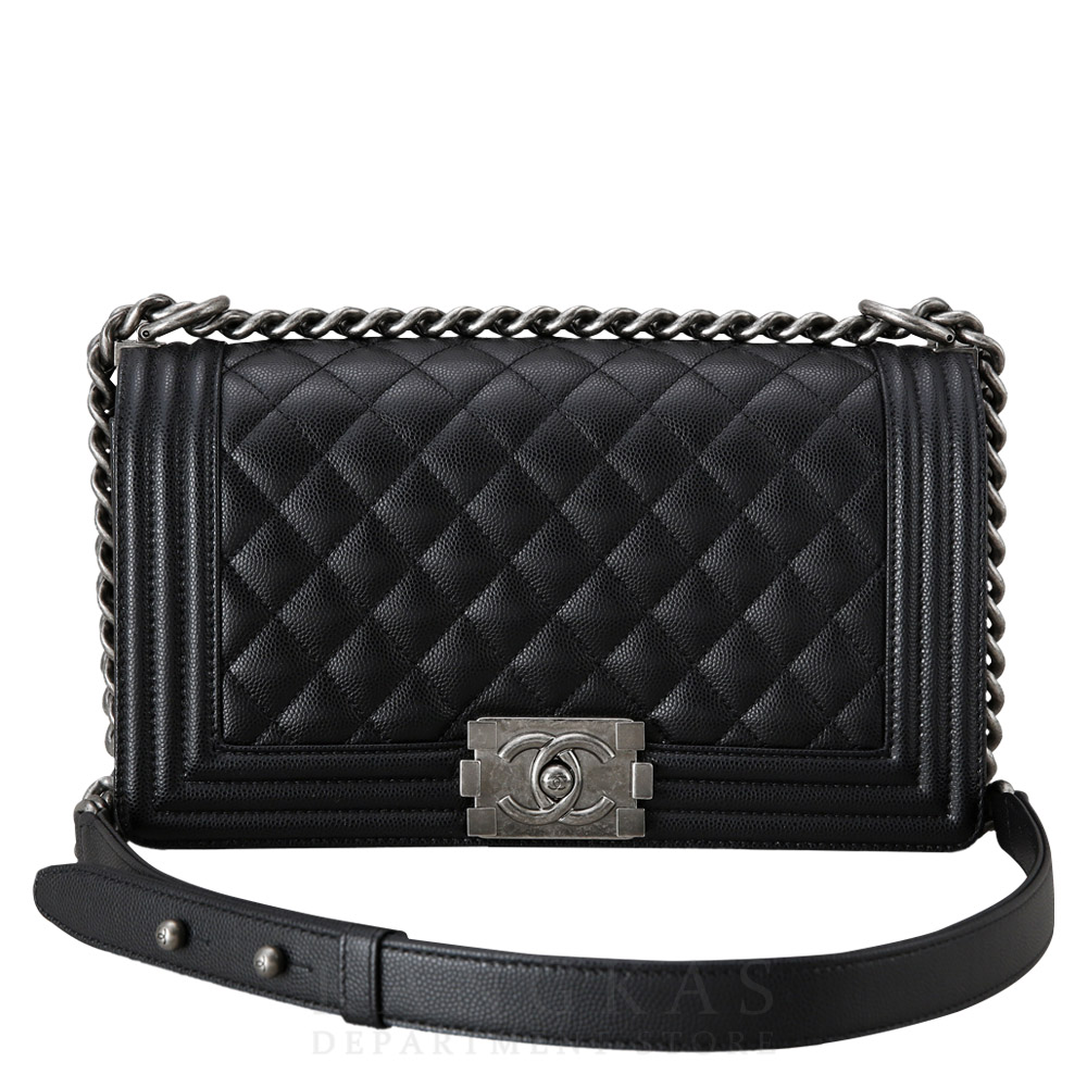 CHANEL(USED)샤넬 캐비어 보이샤넬 미듐
