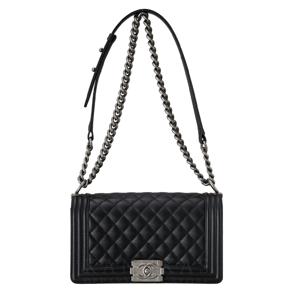 CHANEL(USED)샤넬 캐비어 보이샤넬 미듐