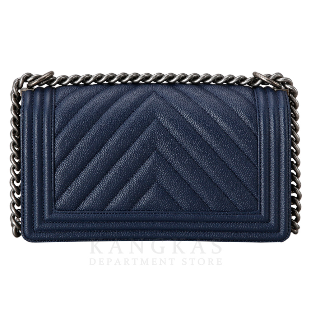 CHANEL(USED)샤넬 캐비어 쉐브론 보이샤넬 미듐