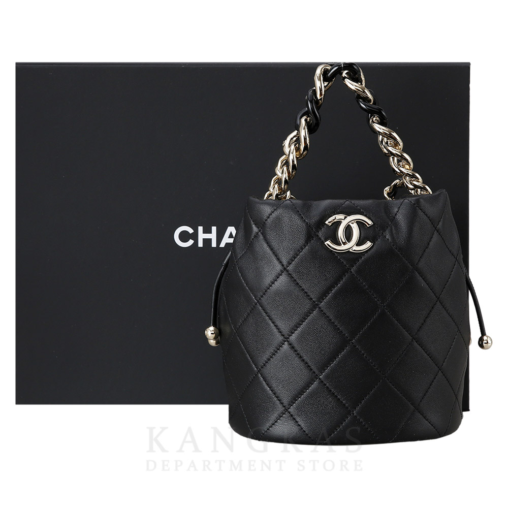 CHANEL(USED)샤넬 시즌 램스킨 버킷백