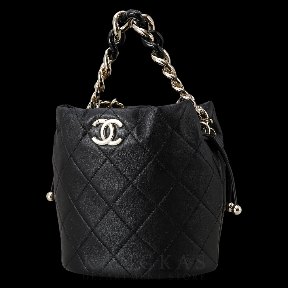 CHANEL(USED)샤넬 시즌 램스킨 버킷백