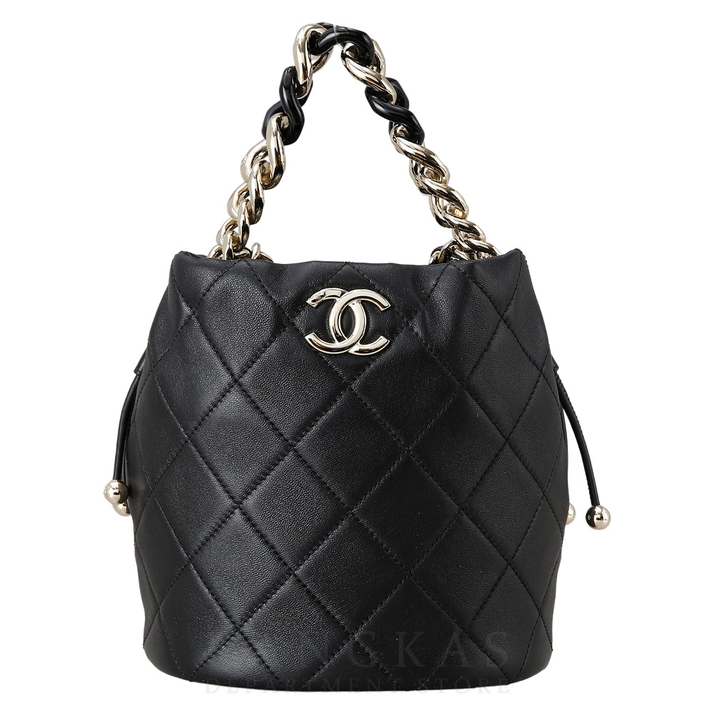 CHANEL(USED)샤넬 시즌 램스킨 버킷백