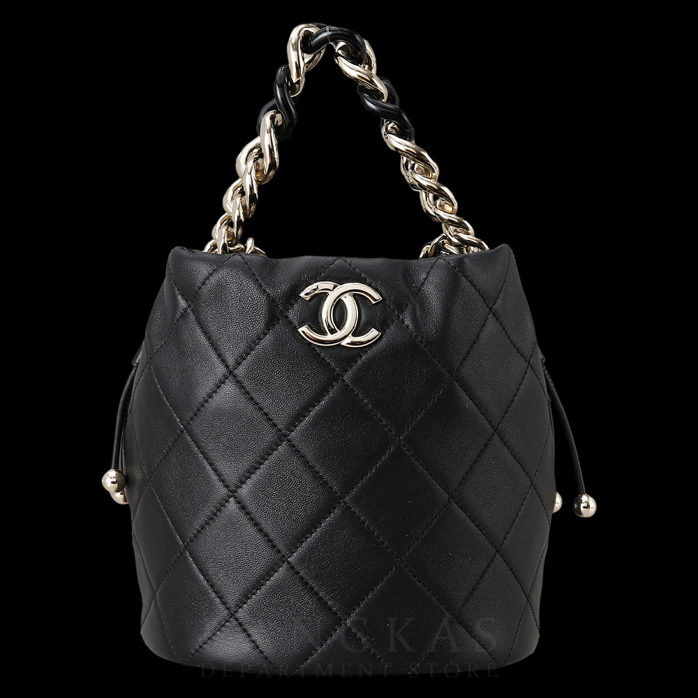 CHANEL(USED)샤넬 시즌 램스킨 버킷백