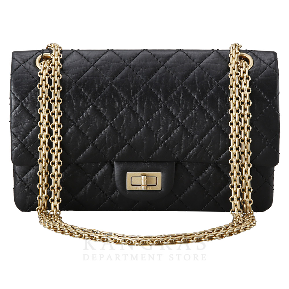 CHANEL(USED)샤넬 2.55 빈티지 클래식 미듐24 금장