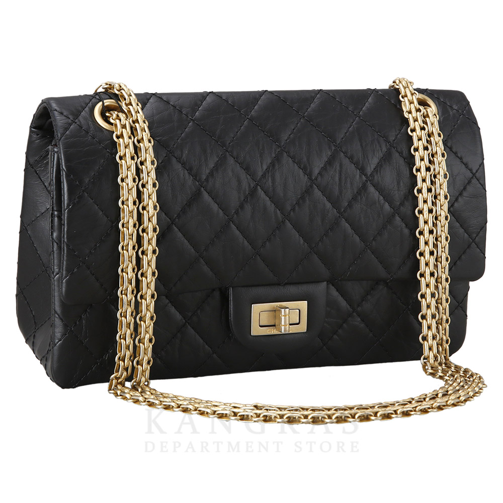 CHANEL(USED)샤넬 2.55 빈티지 클래식 미듐24 금장