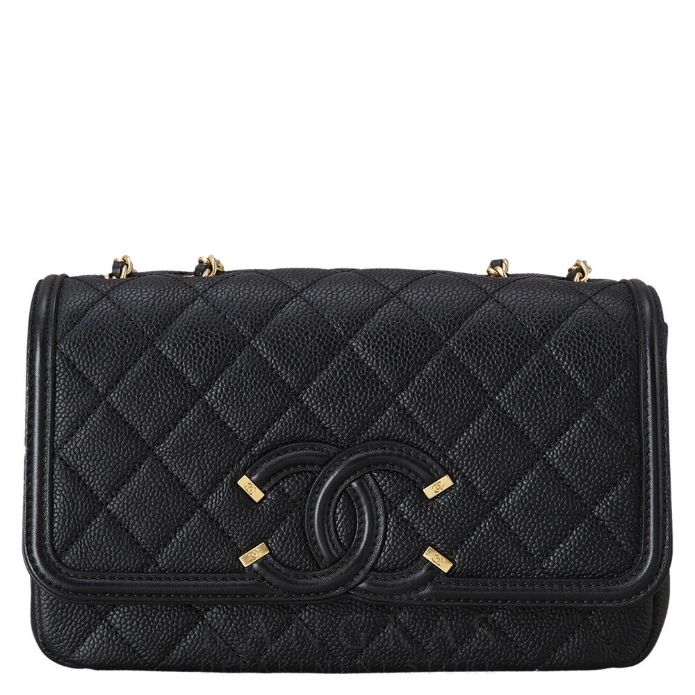 CHANEL(USED)샤넬 시즌 CC 코스메틱로고 플랩백