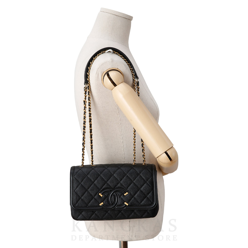 CHANEL(USED)샤넬 시즌 CC 코스메틱로고 플랩백