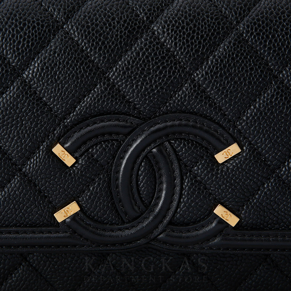 CHANEL(USED)샤넬 시즌 CC 코스메틱로고 플랩백