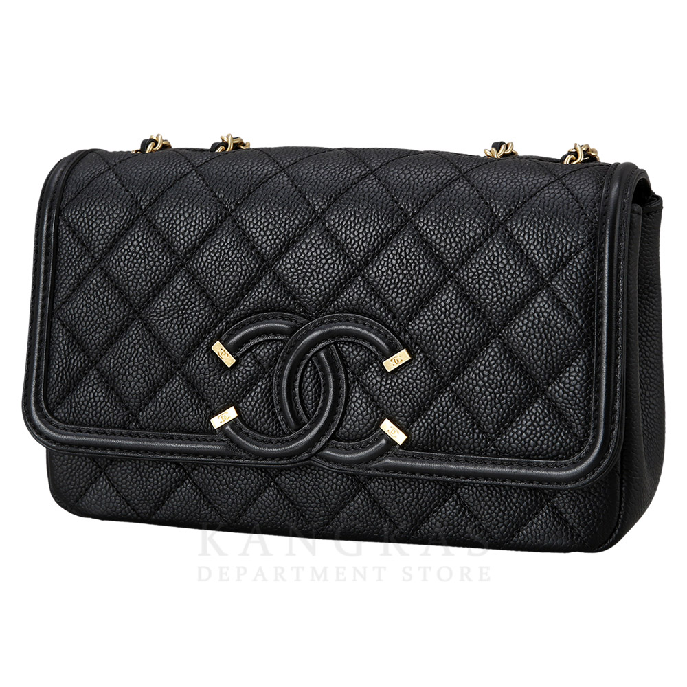 CHANEL(USED)샤넬 시즌 CC 코스메틱로고 플랩백