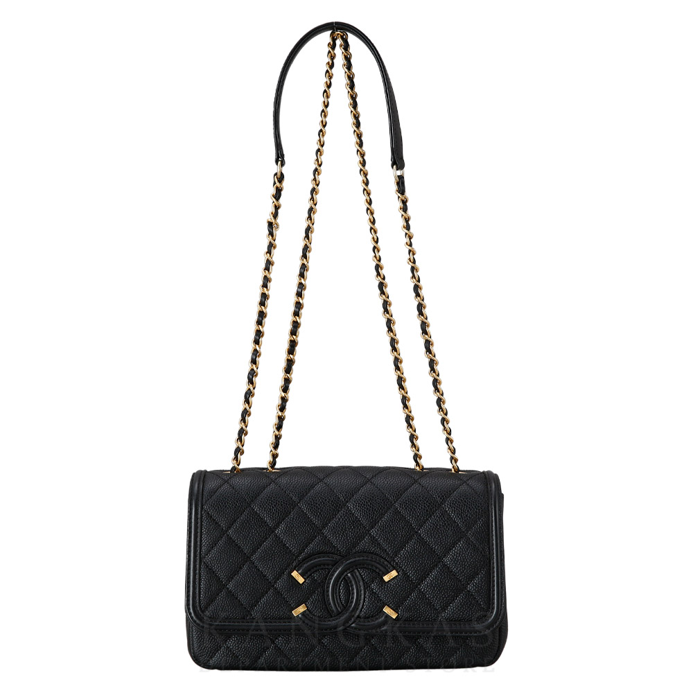 CHANEL(USED)샤넬 시즌 CC 코스메틱로고 플랩백