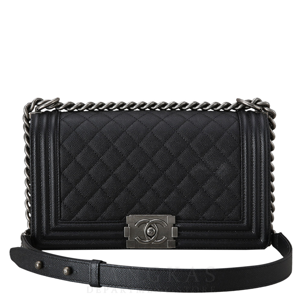 CHANEL(USED)샤넬 캐비어 보이샤넬 미듐