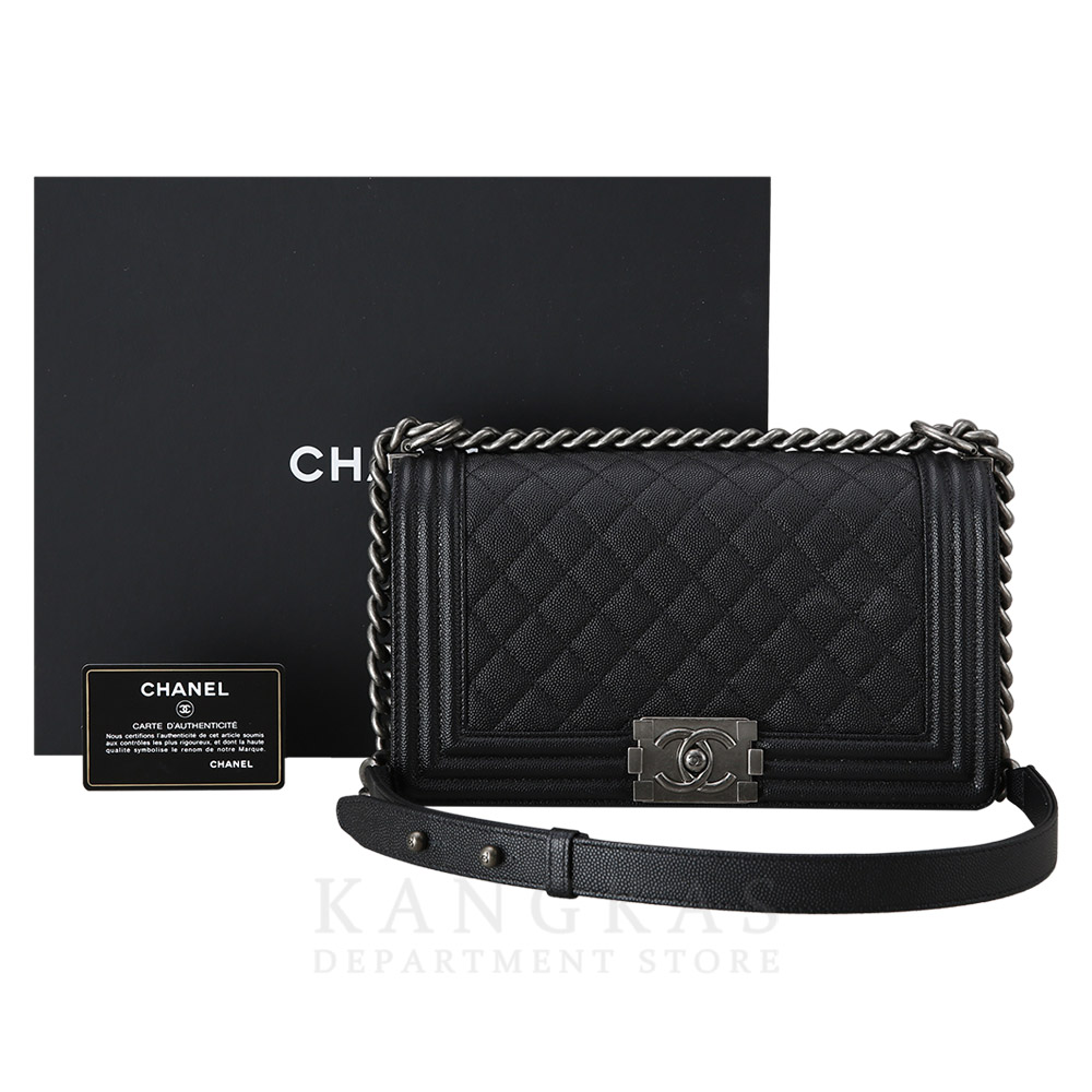 CHANEL(USED)샤넬 캐비어 보이샤넬 미듐