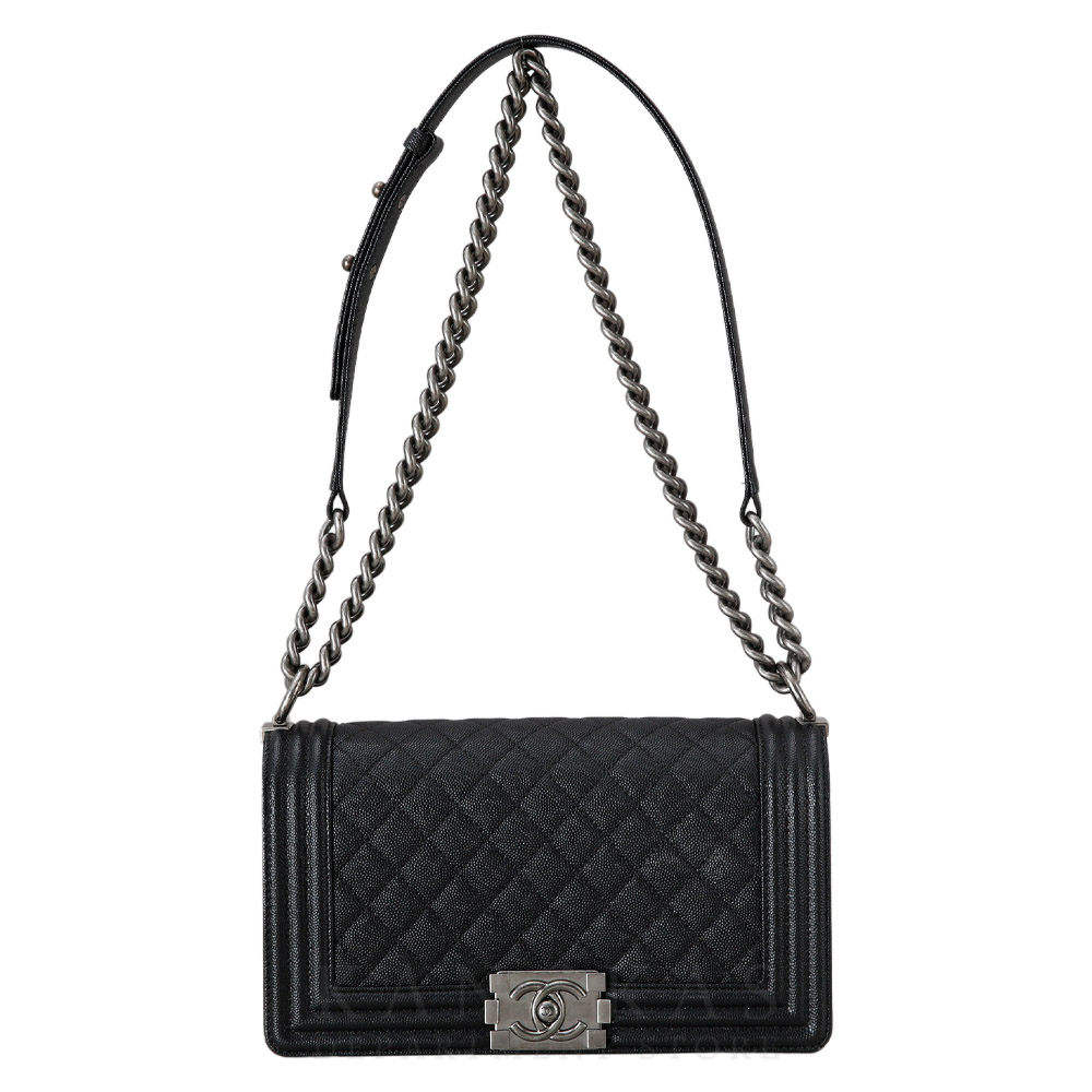 CHANEL(USED)샤넬 캐비어 보이샤넬 미듐