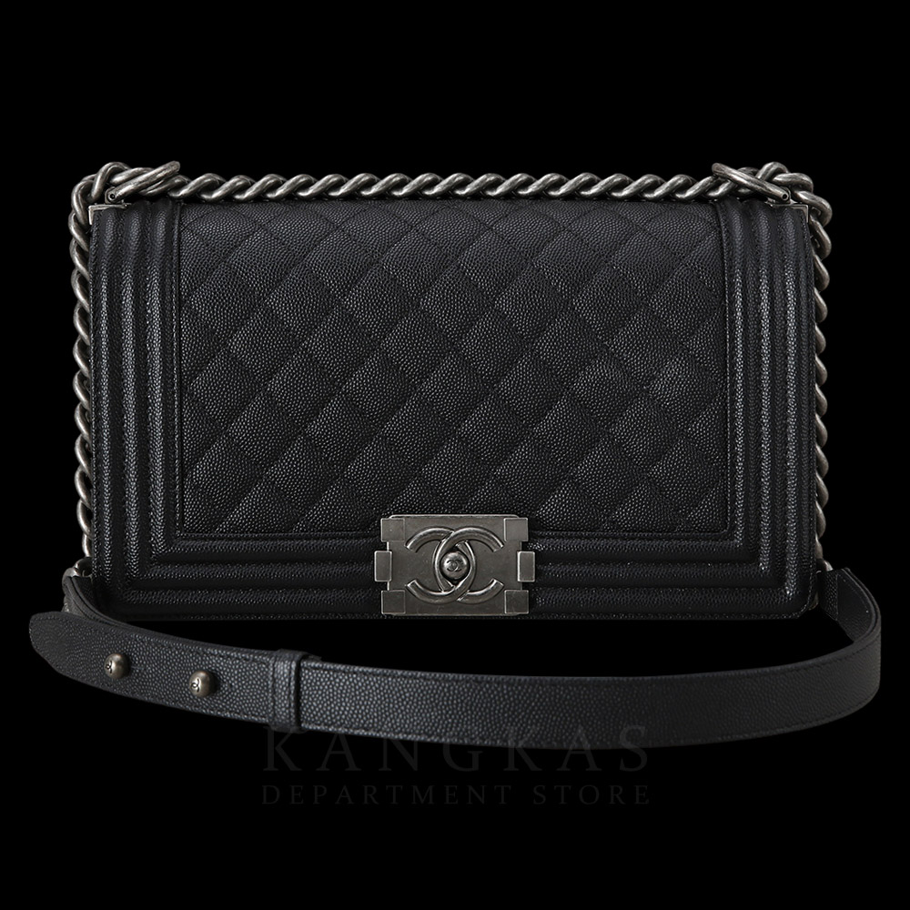 CHANEL(USED)샤넬 캐비어 보이샤넬 미듐