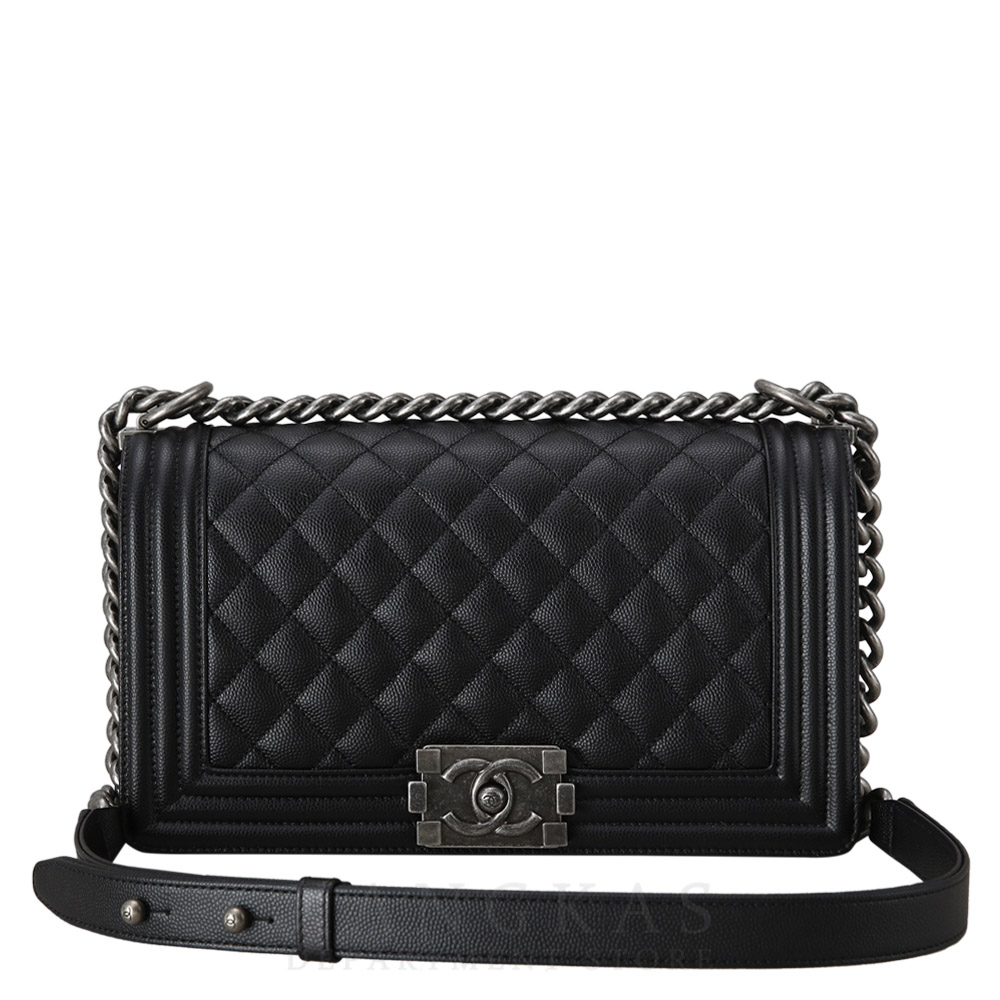 CHANEL(USED)샤넬 캐비어 보이샤넬 미듐