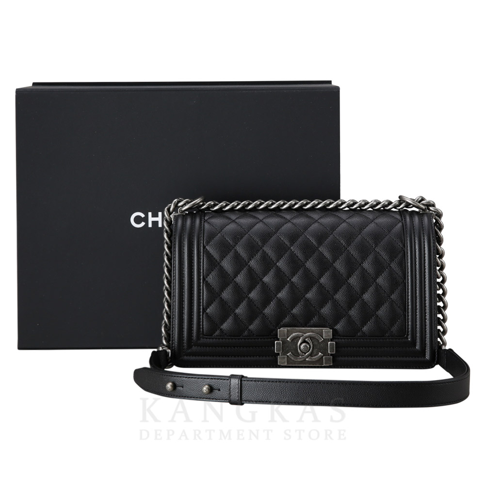CHANEL(USED)샤넬 캐비어 보이샤넬 미듐
