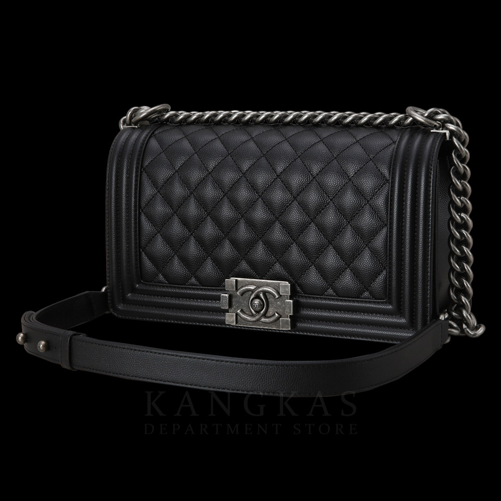 CHANEL(USED)샤넬 캐비어 보이샤넬 미듐