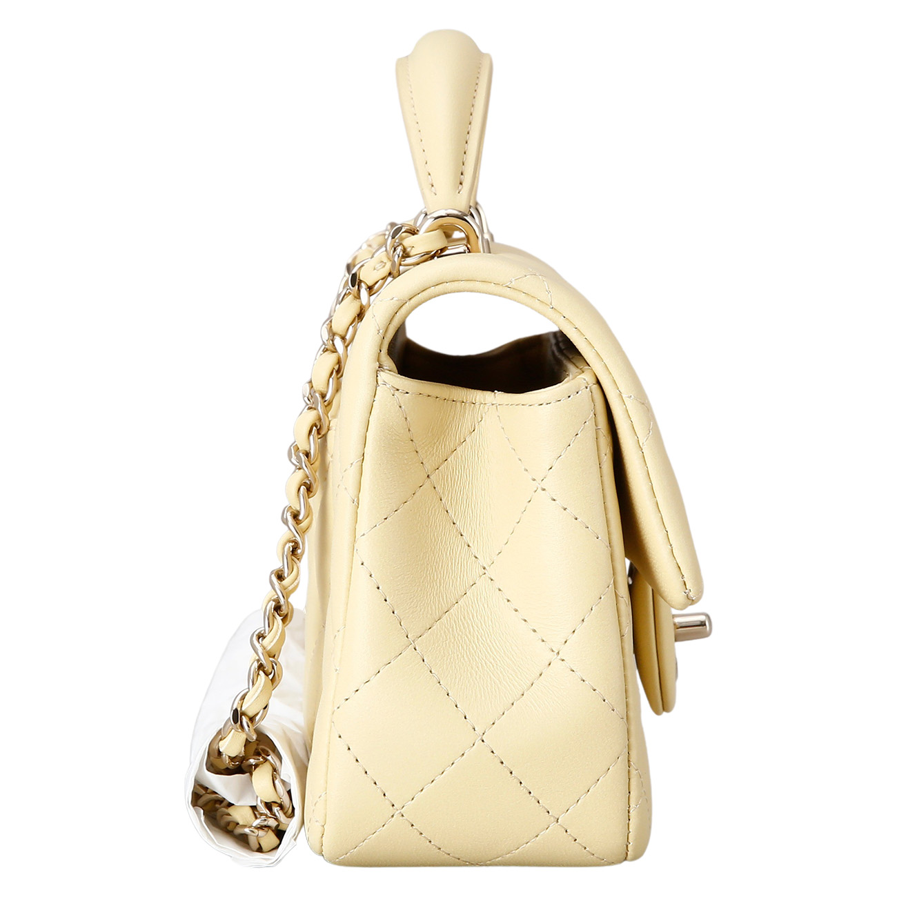 CHANEL(USED)샤넬 램스킨 클래식 뉴미니 탑핸들