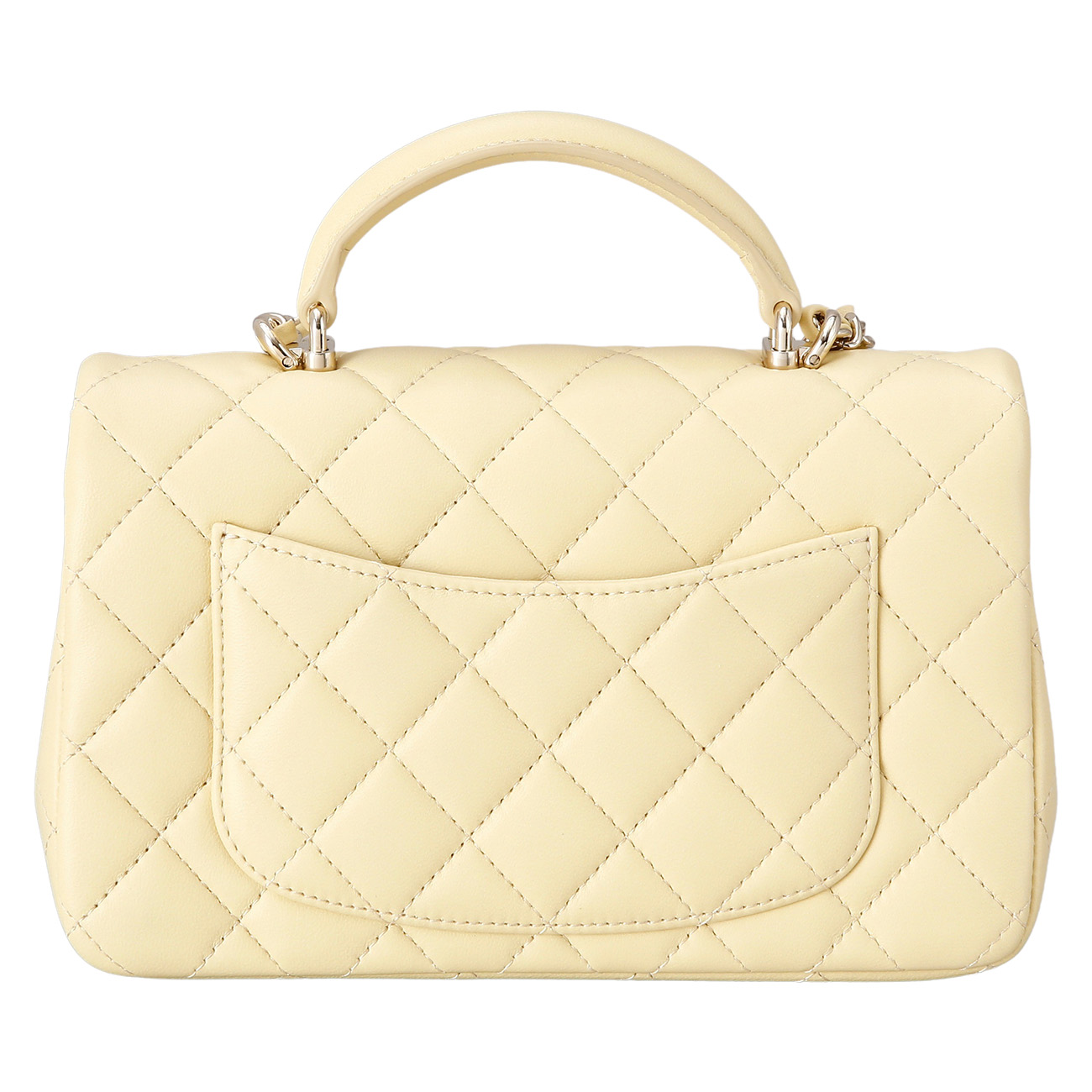 CHANEL(USED)샤넬 램스킨 클래식 뉴미니 탑핸들