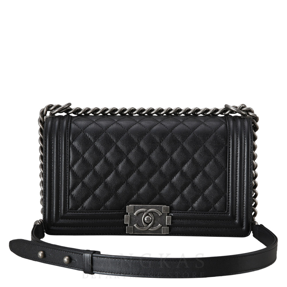 CHANEL(USED)샤넬 캐비어 보이샤넬 미듐