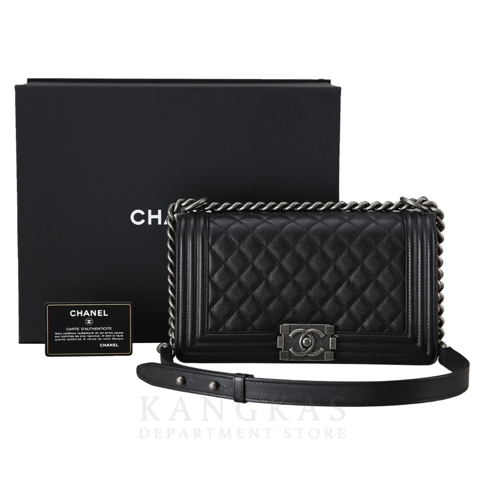 CHANEL(USED)샤넬 캐비어 보이샤넬 미듐