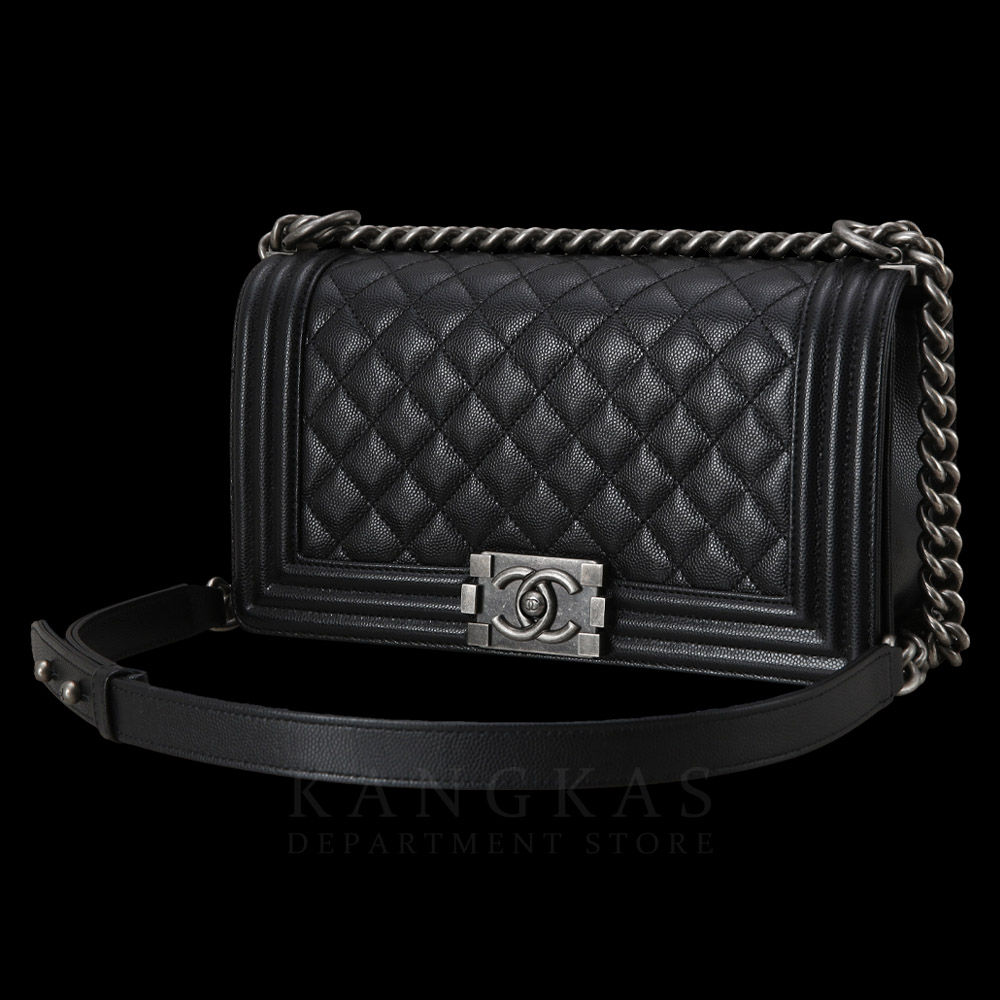 CHANEL(USED)샤넬 캐비어 보이샤넬 미듐