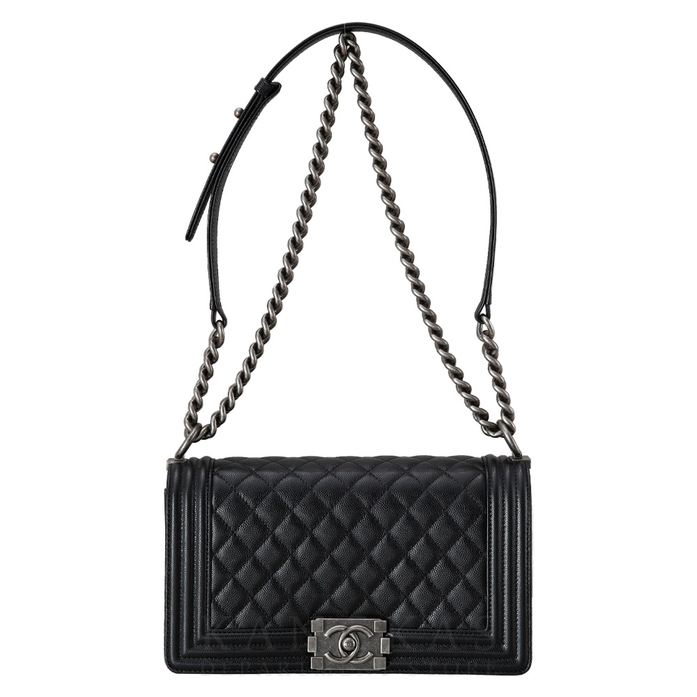 CHANEL(USED)샤넬 캐비어 보이샤넬 미듐