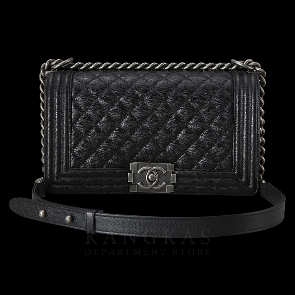 CHANEL(USED)샤넬 캐비어 보이샤넬 미듐