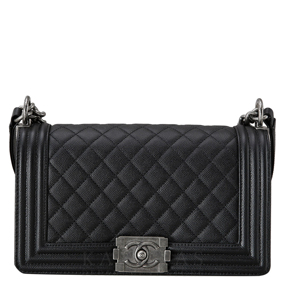 CHANEL(USED)샤넬 캐비어 보이샤넬 미듐