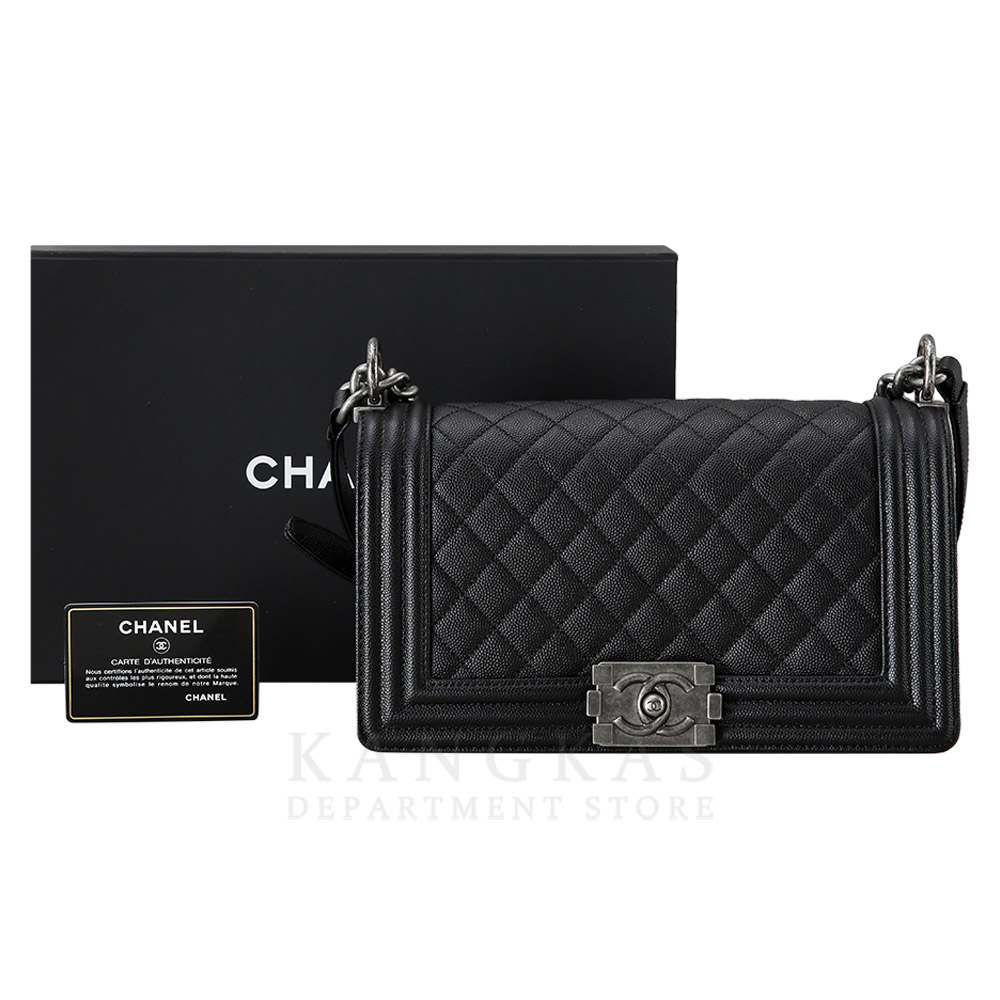 CHANEL(USED)샤넬 캐비어 보이샤넬 미듐