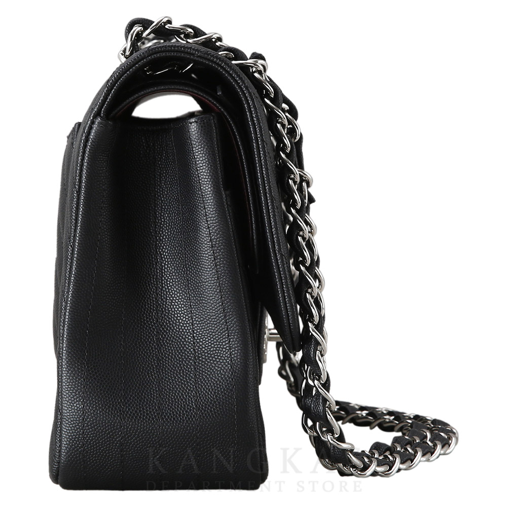 CHANEL(USED)샤넬 캐비어 쉐브론 클래식 라지 플랩백